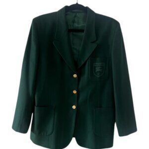 Burberry vintage green wool blazer jacket size 16
